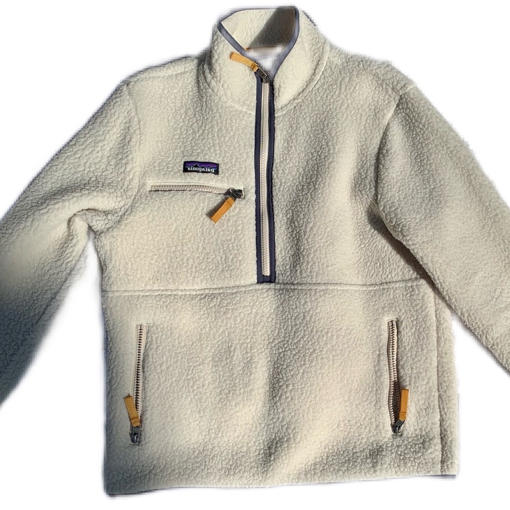 Patagonia Retro Pile Oatmeal White Pullover